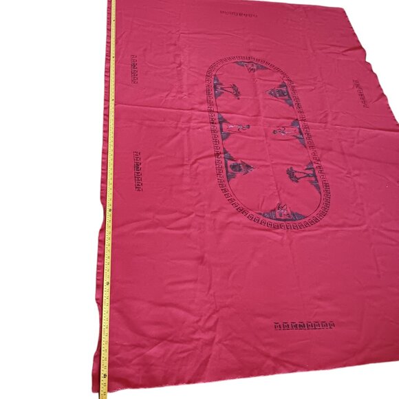 African Red and Black Handpainted Tablecloth Wall Hanging Bedspread - Picture 12 of 14